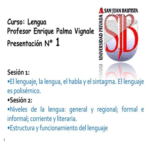 Lengua ppt 1º