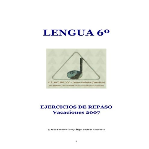 Lengua+repaso+6º verano