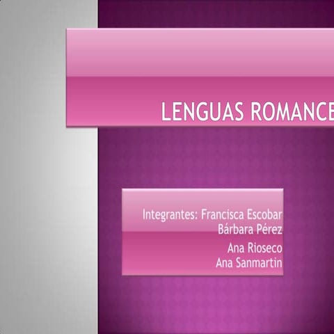 Lenguas romance 1