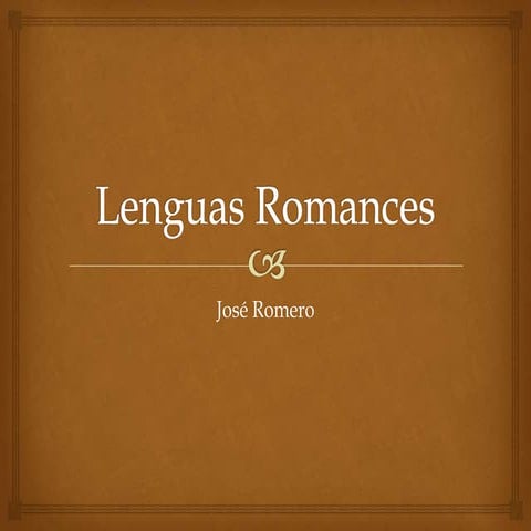 Lenguas romances