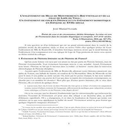 L’enlèvement de Mlle de Montmorency-Boutteville et de la fille de Lope de Veg...