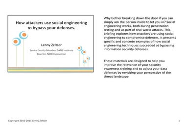 Lenny zeltser   social engineering attacks