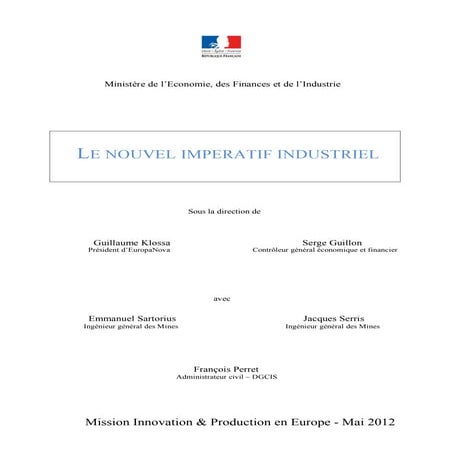 Le Nouvel Impératif Industriel ( PDF