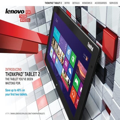 Lenovo ThinkPad Tablet 2 Catalog