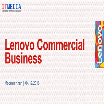 Lenovo IT Infrastructure and Business Solutions