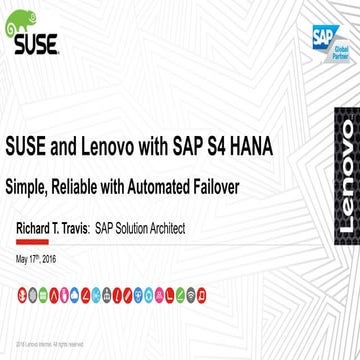 Lenovo SAPPHIRE 2016 presentation at SUSE booth