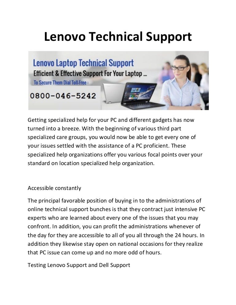 Lenovo technical support