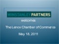 Lenox chamber presentation, May 2011