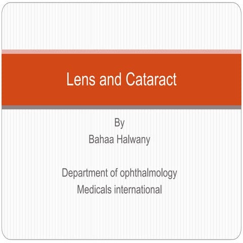 Lens and cataract