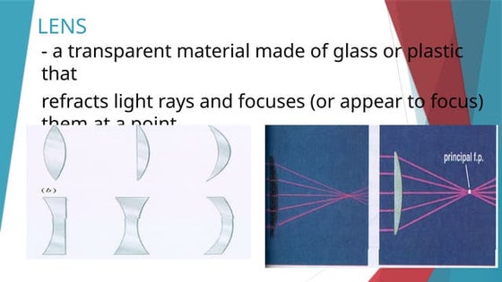 Optics: Refraction of Light in Lenses | PPT