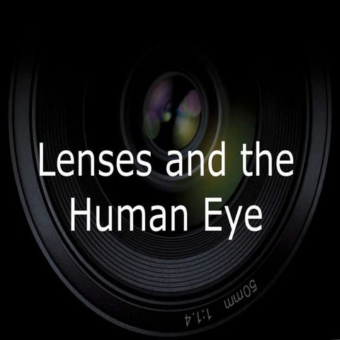 Lenses and the human eye