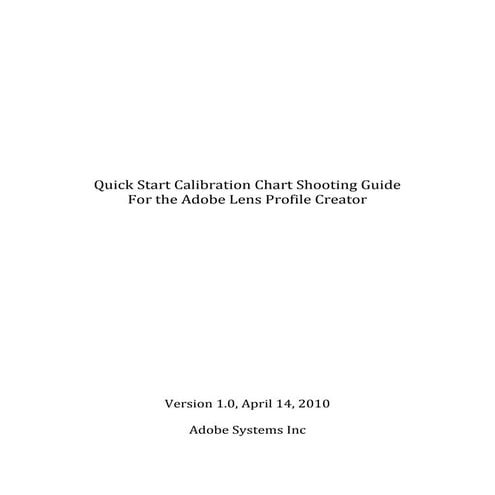 Lens Profile Creator | PDF