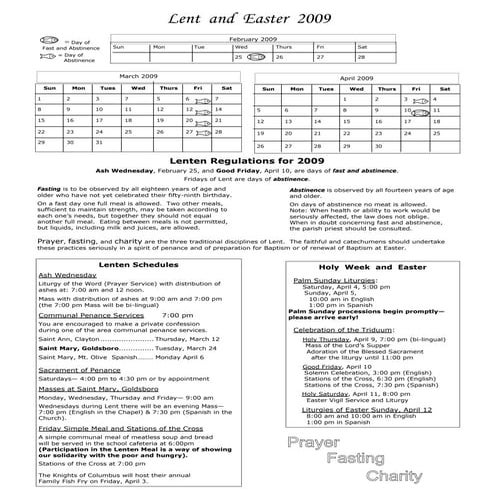 Lent 2009
