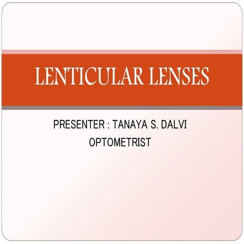 Lenticular lenses