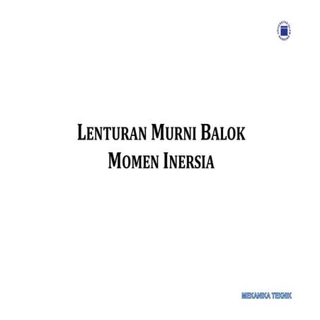Lenturan murni balok momen inersia | PDF