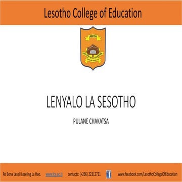 Lenyalo la sesotho