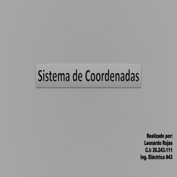 sistema de coordenadas