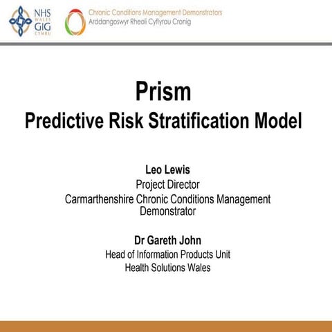 Alan Thompson: Risk stratification and predictive modelling to support ...