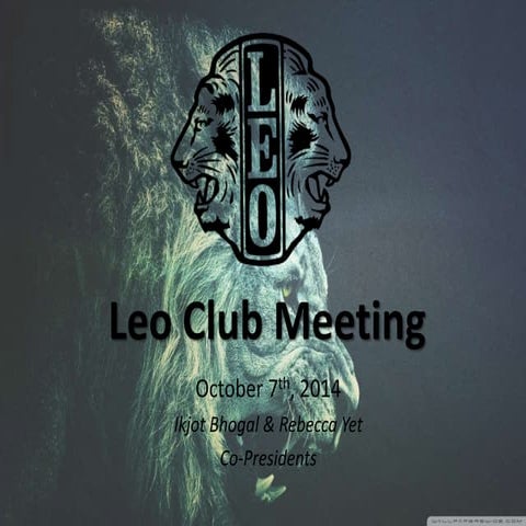 Leo club meeting oct7