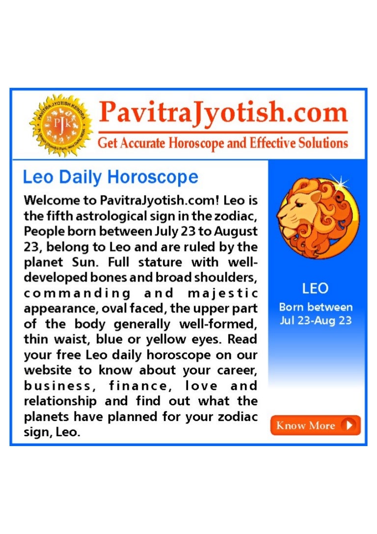 Leo Daily Horoscope
