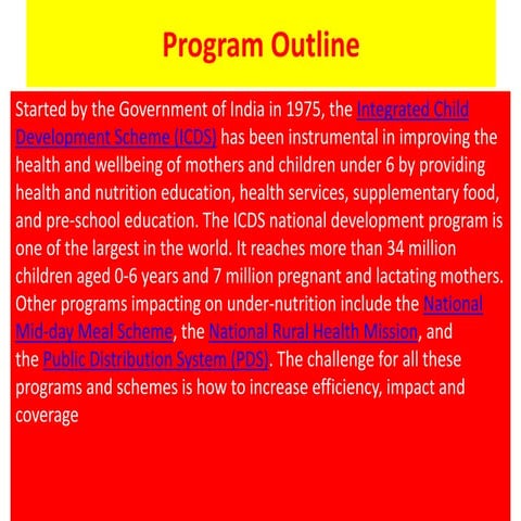 Integrated Child Development Scheme