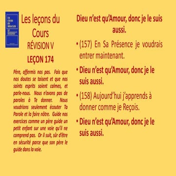 LEÇON 174 – Dieu n’est qu’Amour, donc je le suis aussi.