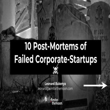 10 reasons why corporate-startups fail