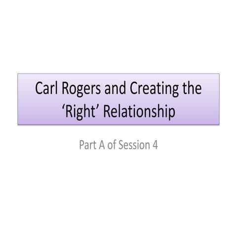 Leonardo - VET -  Interpersonal Communication Skills - Carl Rogers and creati...