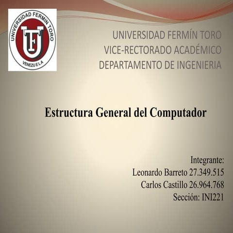 Estructura De Computadoras | PPT
