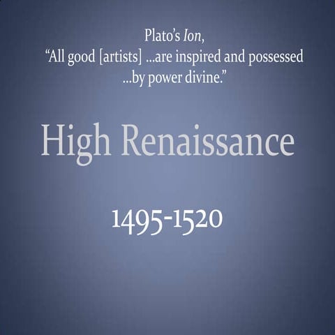Leonardo da Vinci, High Renaissance | PPTX