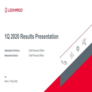 Leonardo 1Q 2020 Results