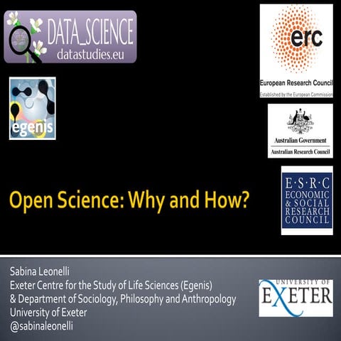 Sabina Leonelli, Professor of Philosophy and History of Science, University o...