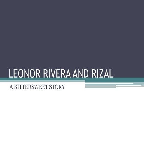 Leonor rivera and rizal