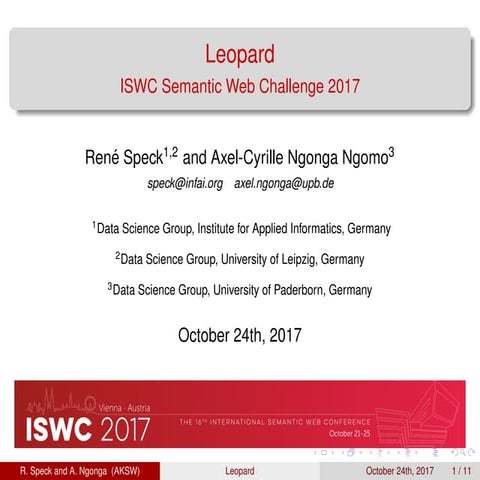 Leopard ISWC Semantic Web Challenge 2017