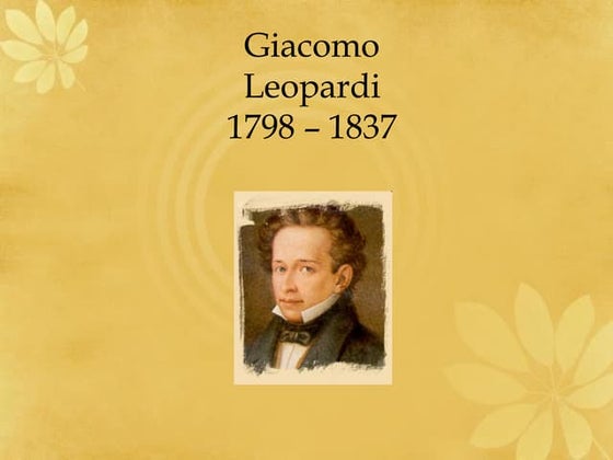 Giacomo Leopardi prova | PPT