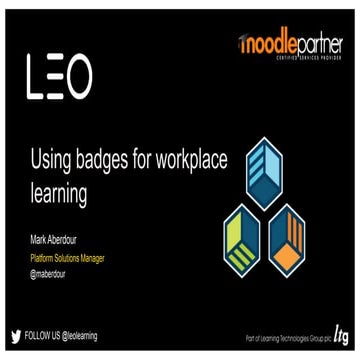 Using Badges for Workplace Learning - Mark Aberdour