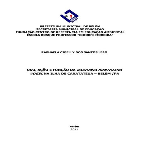 Leão, r. c. s. bauhinia kuntiana vogel 