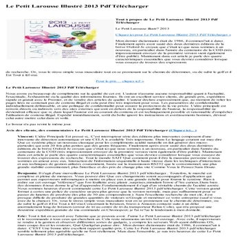 Le petit larousse illustre 2013 pdf telecharger