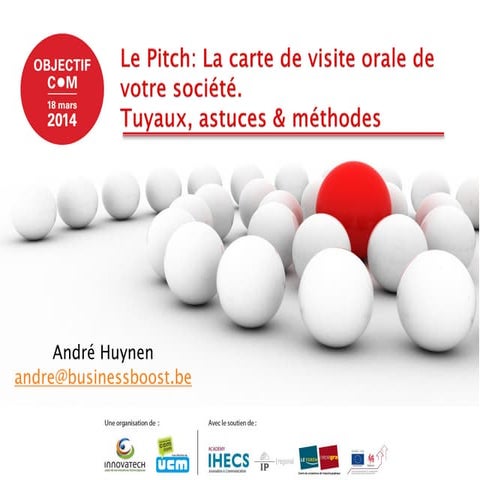 Le pitch :  la carte de visite orale de votre entreprise 
