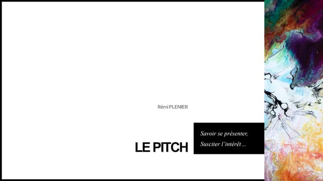 Préparez votre Pitch