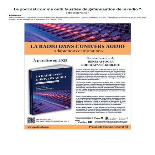 Le podcast comme outil faustien de gafamisation de la radio