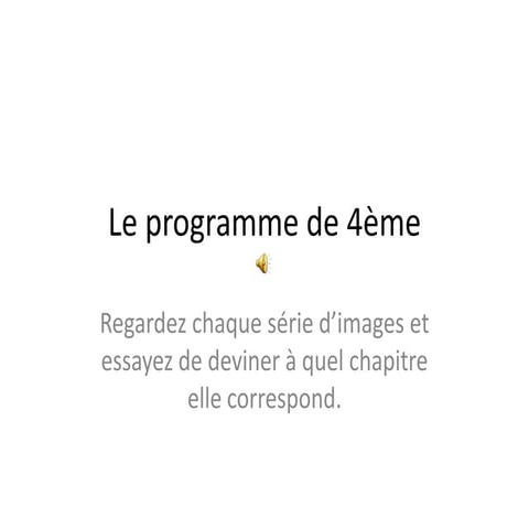 Le programme de 4ème histoire | PPTX