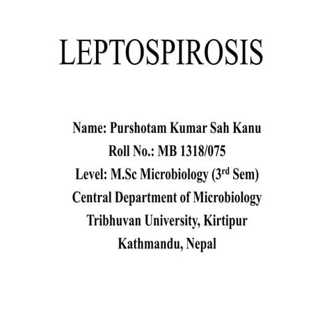 Leptospirosis