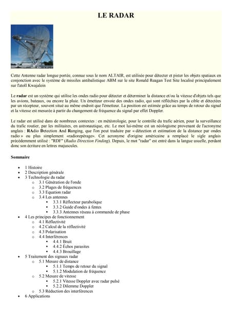 Le radar