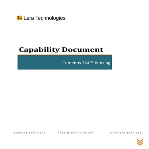 Lera technologies capability  temenos t24