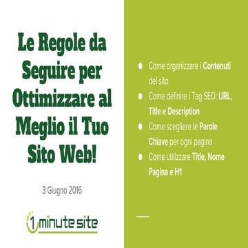 Le regole da seguire per ottimizzare al meglio il tuo sito web!