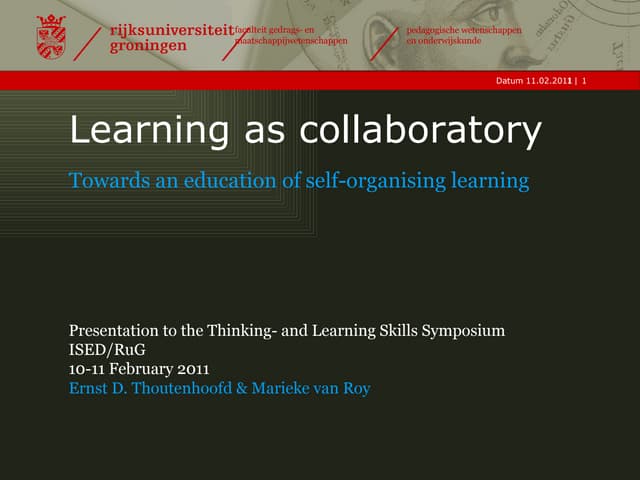 Learning as collaboratory