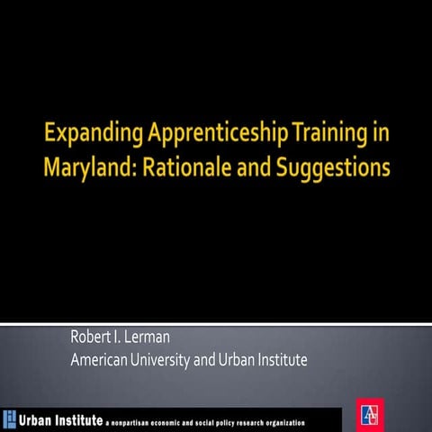 Dr. Robert Lerman Presentation