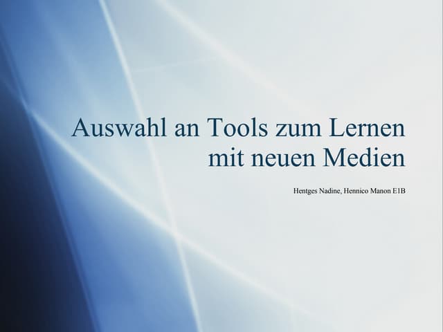 Neue Medien Tools