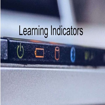 Learning Indicators in science classroom, types of indicators, Learning indic...